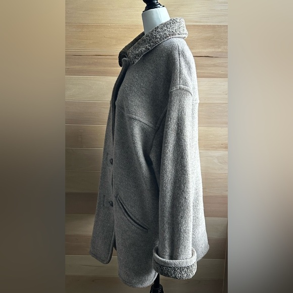 Cozy Gray Boiled Wool-Blend Jacket - Picture 16 of 16